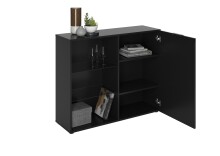 Kommode >DARK 3< in schwarz - 99,1x81,3x31,5cm (BxHxT)