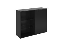 Kommode >DARK 3< in schwarz - 99,1x81,3x31,5cm (BxHxT)