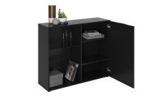 Kommode >DARK 3< in schwarz - 99,1x81,3x31,5cm (BxHxT)