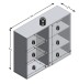 Kommode >DARK 3< in schwarz - 99,1x81,3x31,5cm (BxHxT)