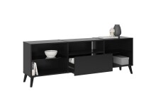 TV-Board >DARK 4< in schwarz - 153,5x52x31,5cm (BxHxT)