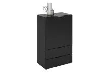 Kommode >DARK 5< in schwarz - 49,7x81,3x31,5cm (BxHxT)