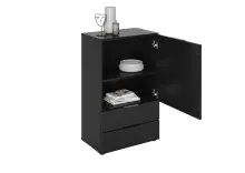Kommode >DARK 5< in schwarz - 49,7x81,3x31,5cm (BxHxT)