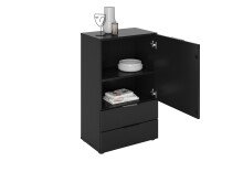 Kommode >DARK 5< in schwarz - 49,7x81,3x31,5cm (BxHxT)