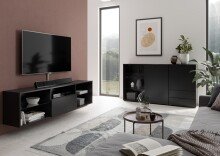 Kommode >DARK 5< in schwarz - 49,7x81,3x31,5cm (BxHxT)