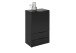 Kommode >DARK 5< in schwarz - 49,7x81,3x31,5cm (BxHxT)