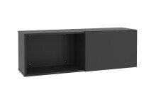 Wandgarderobe >DARK 8< in schwarz - 99,1x33x27,2cm (BxHxT)