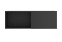 Wandgarderobe >DARK 8< in schwarz - 99,1x33x27,2cm (BxHxT)