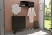 Wandgarderobe >DARK 8< in schwarz - 99,1x33x27,2cm (BxHxT)