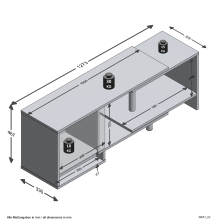 TV-Schrank >FLEX 2< in weiß - 127x46,5x33cm (BxHxT)