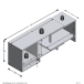 TV-Schrank >FLEX 2< in weiß - 127x46,5x33cm (BxHxT)
