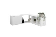 Wandregal >FLex 3< in weiß - 174,5x36x25,7cm...