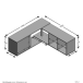 Wandregal >FLex 3< in weiß - 174,5x36x25,7cm (BxHxT)