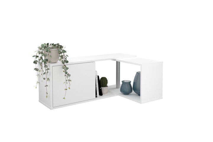 Wandregal >FLex 4< in weiß - 124,5x36x25,7cm (BxHxT)