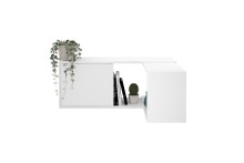 Wandregal >FLex 4< in weiß - 124,5x36x25,7cm...