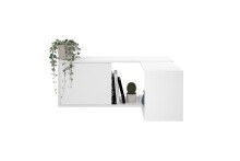 Wandregal >FLex 4< in weiß - 124,5x36x25,7cm (BxHxT)