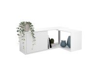 Wandregal >FLex 4< in weiß - 124,5x36x25,7cm...