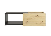 Couchtisch >SLIDE 1< in Artisan Eiche-schwarz perl - 74,5x38,5x49,5cm (BxHxT)