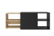 Lowboard >SLIDE 2< in Schwarz perl-Artisan Eiche - 133,5x49,2x39,9cm (BxHxT)