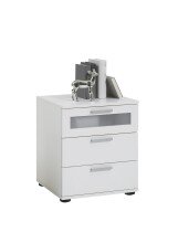Nachtkonsole >JACK 2< in weiß - 45x53,5x38cm...