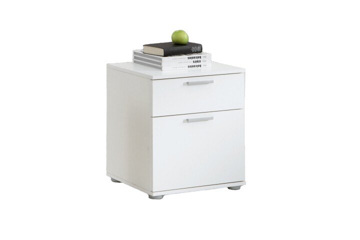 Nachtkonsole >JACK 3< in Eiche Dekor-creme weiß - 45x53x38cm (BxHxT)