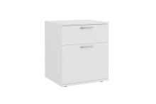 Nachtkonsole >JACK 3< in Eiche Dekor-creme weiß - 45x53x38cm (BxHxT)