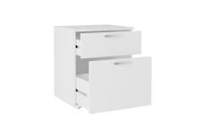 Nachttisch >JACK 3< in weiß - 45x53x38cm (BxHxT)