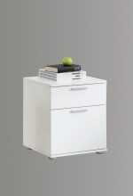 Nachttisch >JACK 3< in weiß - 45x53x38cm (BxHxT)