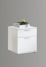 Nachttisch >JACK 3< in weiß - 45x53x38cm (BxHxT)