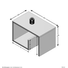 Beistelltisch >MIKE< in Eiche Dekor - 59x38x36cm (BxHxT)