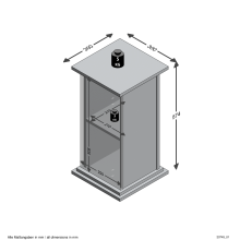 Dekosäule >ESSEX 1< in Eiche Dekor - 30x57,9x30cm (BxHxT)