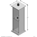 Dekosäule >ESSEX 2< in weiß - 30x89x30cm (BxHxT)