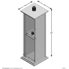Dekosäule >ESSEX 2< in Old Style dunkel - 30x89x30cm (BxHxT)