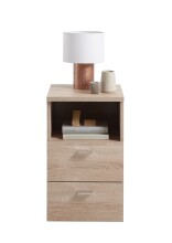 Nachtkonsole >COLIMA 1< in Eiche Dekor - 35x61,5x39,9cm (BxHxT)