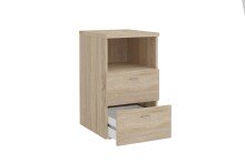 Nachtkonsole >COLIMA 1< in Eiche Dekor - 35x61,5x39,9cm (BxHxT)