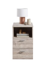 Nachttisch >COLIMA 1< in Sandeiche Dekor - 35x61,5x39,9cm (BxHxT)