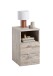 Nachttisch >COLIMA 1< in Sandeiche Dekor - 35x61,5x39,9cm (BxHxT)