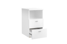 Nachtkonsole >COLIMA 1< in weiß - 35x61,5x39,9cm (BxHxT)