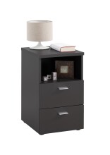 Nachttisch >COLIMA 1< in schwarz - 35x61,5x39,9cm...