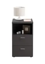 Nachttisch >COLIMA 1< in schwarz - 35x61,5x39,9cm...