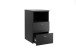 Nachttisch >COLIMA 1< in schwarz - 35x61,5x39,9cm (BxHxT)