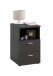 Nachttisch >COLIMA 1< in schwarz - 35x61,5x39,9cm (BxHxT)