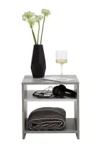 Beistelltisch >LUND< in Beton LA-weiß - 39,9x39,9x39,9cm (BxHxT)