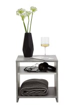 Beistelltisch >LUND< in Beton LA-weiß - 39,9x39,9x39,9cm (BxHxT)