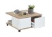 Couchtisch >TWIN 1< in Eiche Dekor-weiß Edelglanz - 70x36x70cm (BxHxT)