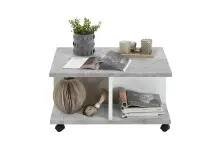 Couchtisch >TWIN 1< in Beton LA-weiß...