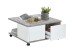 Couchtisch >TWIN 1< in Beton LA-weiß Edelglanz - 70x36x70cm (BxHxT)