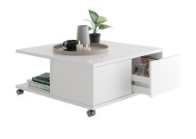 Couchtisch >TWIN 1< in weiß - 70x36x70cm (BxHxT)