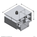 Couchtisch >TWIN 2< in Weiß perl-Artisan Eiche - 82x69,1x10,3cm (BxHxT)