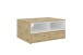 Couchtisch >MONZA 2< in Artisan Eiche Dekor-weiß - 91,8x45x71,5cm (BxHxT)